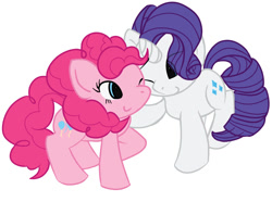 Size: 873x649 | Tagged: safe, pinkie pie, rarity, earth pony, pony, unicorn, cute, diapinkes, female, lesbian, raripie, shipping