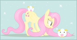 Size: 3040x1587 | Tagged: safe, artist:balloons504, fluttershy, pegasus, pony, crossover, league of legends, poro