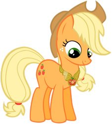 Size: 849x941 | Tagged: dead source, safe, artist:makintosh91, applejack, earth pony, pony, element of honesty, elements of harmony, simple background, solo, transparent background, vector