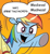 Size: 334x366 | Tagged: safe, derpibooru import, idw, applejack, rainbow dash, earth pony, pegasus, pony, blonde mane, blue coat, blue wings, comic, dialogue, exploitable meme, female, mare, medieval madness, meme, multicolored hair, obligatory pony, open mouth, orange background, pinball, raised hoof, raised leg, simple background, smiling, speech bubble, two words meme, underhoof, williams electronic pinball, wings