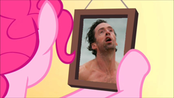 Size: 854x480 | Tagged: safe, pinkie pie, earth pony, pony, pinkie pride, australia, derp, exploitable, hugh jackman, meme