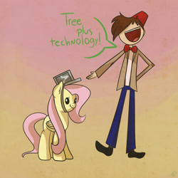 Size: 2300x2300 | Tagged: safe, artist:derpiliciouspony, fluttershy, pegasus, pony, crossover, eleventh doctor, fluttertree