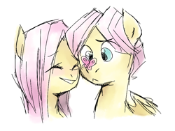 Size: 768x576 | Tagged: safe, artist:annie-aya, butterscotch, fluttershy, butterfly, pegasus, pony, rule 63, self ponidox