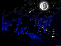 Size: 960x720 | Tagged: safe, artist:jac59col, princess celestia, alicorn, pony, canterlot, mare in the moon, moon, night, solo, stars