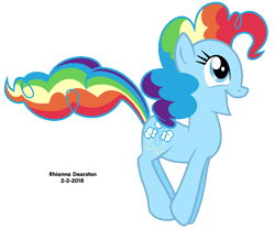 Size: 1024x854 | Tagged: safe, artist:pupster0071, derpibooru import, pinkie pie, rainbow dash, earth pony, pony, fusion, rainbow pie, simple background, solo, transparent background