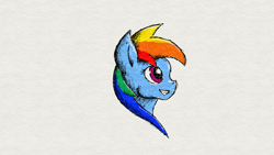 Size: 1440x810 | Tagged: safe, artist:tunrae, derpibooru import, rainbow dash, pegasus, pony, fresh paint, solo