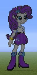 Size: 225x450 | Tagged: safe, rarity, equestria girls, minecraft, minecraft pixel art, pixel art