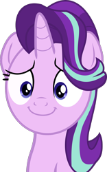 Size: 1000x1599 | Tagged: safe, artist:themixelfan, starlight glimmer, pony, unicorn, rock solid friendship, bust, c:, cute, female, glimmerbetes, mare, portrait, simple background, smiling, solo, transparent background, vector