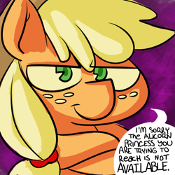 Size: 1000x1000 | Tagged: safe, artist:fauxsquared, applejack, earth pony, pony, female, mare, solo, trixie is magic