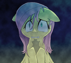 Size: 2008x1772 | Tagged: safe, artist:maplebrush, fluttershy, pegasus, pony, dark, scared, solo