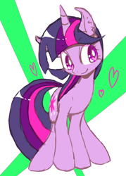 Size: 500x700 | Tagged: safe, artist:30clock, derpibooru import, twilight sparkle, unicorn twilight, unicorn, cute, female, heart, pixiv, solo, twiabetes