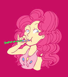 Size: 956x1086 | Tagged: safe, artist:cuddlesandhuggles, pinkie pie, human, humanized, light skin, party horn, solo