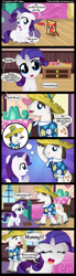 Size: 1000x3600 | Tagged: safe, artist:coltsteelstallion, applejack, big macintosh, hondo flanks, rarity, crab, earth pony, pony, unicorn, blushing, colt, comic, crying, cute, filly, male, picture frame, raribetes, rarimac, shipping, stallion, straight, tower of pimps