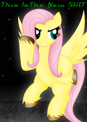 Size: 1718x2394 | Tagged: safe, artist:iflysna94, fluttershy, pegasus, pony, solo, unshorn fetlocks, vulgar