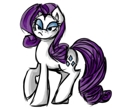 Size: 1353x1170 | Tagged: safe, artist:bolinseyebrows, rarity, pony, unicorn, female, horn, mare, solo, white coat