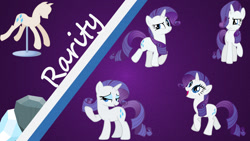 Size: 1920x1080 | Tagged: safe, rarity, tom, pony, unicorn, female, horn, mare, wallpaper, white coat