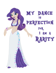 Size: 400x518 | Tagged: safe, artist:zellykat, rarity, human, bedroom eyes, belly button, belly dancer, belly dancer outfit, bracelet, humanized, jewelry, midriff, solo