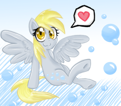 Size: 454x397 | Tagged: safe, artist:drhikari, derpy hooves, pegasus, pony, female, heart, mare, solo