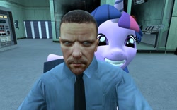 Size: 1680x1050 | Tagged: safe, artist:pinkie diane roosevelt phd, derpibooru import, twilight sparkle, 3d, black mesa, description is relevant, gmod, half-life, security officer