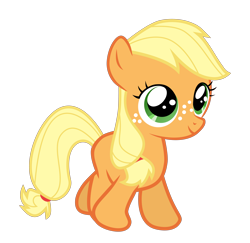 Size: 5208x5061 | Tagged: safe, artist:serenawyr, applejack, earth pony, pony, absurd resolution, cute, female, filly, filly applejack, jackabetes, simple background, solo, transparent background, vector, younger