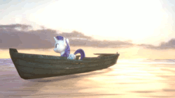Size: 640x360 | Tagged: safe, artist:maetrome, rarity, pony, unicorn, 3d, animated, boat, ocean, solo, source filmmaker, water