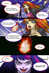 Size: 1000x1495 | Tagged: safe, artist:ddd1983, sunset shimmer, twilight sparkle, twilight sparkle (alicorn), alicorn, comic:shimmering, equestria girls, comic, magical geodes