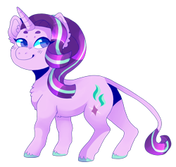 Size: 1096x1039 | Tagged: safe, artist:tinttiyo, starlight glimmer, classical unicorn, pony, unicorn, cloven hooves, eyebrows, leonine tail, simple background, solo, transparent background, unshorn fetlocks