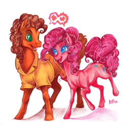 Size: 900x900 | Tagged: safe, artist:aspendragon, cheese sandwich, pinkie pie, earth pony, pony, pinkie pride, cheesepie, female, heart, male, shipping, straight