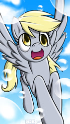 Size: 750x1334 | Tagged: safe, artist:burning-heart-brony, derpy hooves, pegasus, pony, female, mare, solo