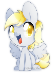 Size: 400x515 | Tagged: safe, artist:pegasisters82, derpy hooves, pegasus, pony, chibi, cute, derpabetes, female, mare, solo