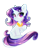 Size: 1688x2174 | Tagged: safe, artist:koveliana, rarity, pony, unicorn, chromatic aberration, color porn, element of generosity, elements of harmony, heart eyes, necklace, simple background, sitting, solo, transparent background, wingding eyes