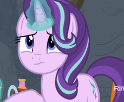 Size: 1025x847 | Tagged: safe, screencap, starlight glimmer, pony, unicorn, horse play, cropped, discovery family logo, female, solo