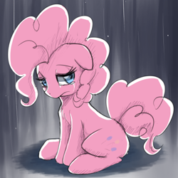 Size: 500x500 | Tagged: safe, artist:aymint, pinkie pie, earth pony, pony, crying, sad, solo