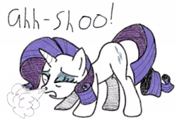 Size: 2048x1536 | Tagged: safe, artist:rare-rarity-fan, rarity, pony, unicorn, sneeze cloud, sneezing, sneezing fetish, solo, spray