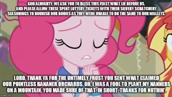 Size: 800x451 | Tagged: safe, edit, edited screencap, screencap, pinkie pie, sunset shimmer, equestria girls, friendship games, meme, pinkie pie praying, squidbillies