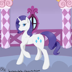 Size: 2880x2880 | Tagged: safe, artist:sydfreak2, rarity, pony, unicorn, carousel boutique, solo