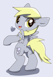 Size: 320x460 | Tagged: safe, artist:youhoujou, derpy hooves, pony, bipedal, pixiv, solo