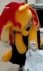 Size: 584x960 | Tagged: safe, artist:ec31314, artist:nekokevin, sunset shimmer, pony, irl, life size, photo, plushie