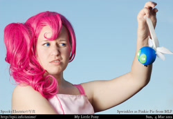 Size: 847x583 | Tagged: safe, artist:spwinkles, pinkie pie, human, parasprite, cosplay, irl, irl human, photo