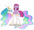 Size: 4824x4324 | Tagged: safe, artist:blackm3sh, pinkie pie, princess celestia, alicorn, earth pony, pony, absurd resolution, pinkamena diane pie, ponies riding ponies, riding