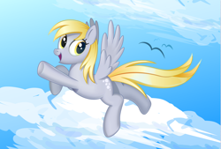 Size: 3000x2022 | Tagged: safe, artist:plsim, derpy hooves, pegasus, pony, female, flying, mare, solo