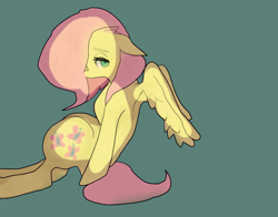 Size: 600x471 | Tagged: safe, artist:pongtang, fluttershy, pegasus, pony, dark, glow, pixiv, solo