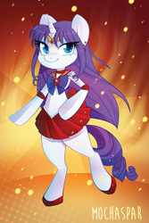 Size: 400x600 | Tagged: safe, artist:mochaspar, rarity, pony, unicorn, bipedal, cosplay, sailor mars, sailor moon, solo