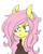 Size: 500x628 | Tagged: safe, artist:techtechno, fluttershy, pegasus, pony, angry, ask, clothes, eyebrows, frown, hoodie, messy mane, otakufluttershy, simple background, solo, tumblr, white background, wide eyes