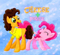 Size: 1864x1738 | Tagged: safe, artist:knight-of-bacon, cheese sandwich, pinkie pie, earth pony, pony, pinkie pride, cheesepie, female, male, straight