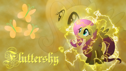 Size: 1920x1080 | Tagged: safe, artist:jamey4, fluttershy, pegasus, pony, solo, vector, wallpaper