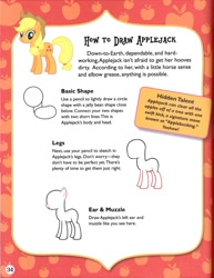 Size: 725x941 | Tagged: safe, applejack, earth pony, pony, female, how to draw, i love to draw my little pony, mare, tutorial