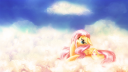 Size: 1920x1080 | Tagged: safe, artist:macalaniaa, fluttershy, pegasus, pony, female, mare, solo, wallpaper