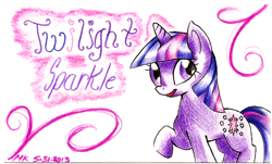 Size: 600x363 | Tagged: safe, artist:mileniakitsuvee, derpibooru import, twilight sparkle, pony, unicorn, female, horn, mare, purple coat, purple mane, solo