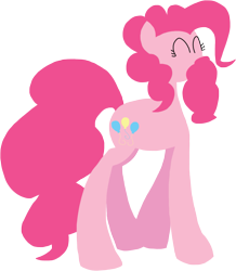 Size: 2211x2538 | Tagged: safe, artist:dashiekitten, pinkie pie, earth pony, pony, beard, female, mare, pink coat, pink mane, solo